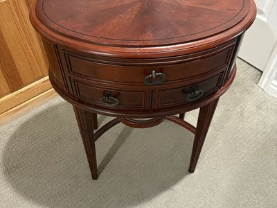 Vintage Bombay Company Oval Accent Table – 3 Drawers – $125 OBO