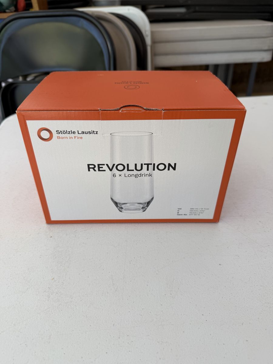 Stölzle Lausitz REVOLUTION Longdrink Glasses - Set of 6, Crystal Clear & Brilliant, Lead-Free