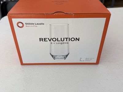 Stölzle Lausitz REVOLUTION Longdrink Glasses - Set of 6, Crystal Clear & Brilliant, Lead-Free
