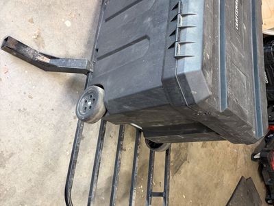 Hitch mounted cargo carrier.