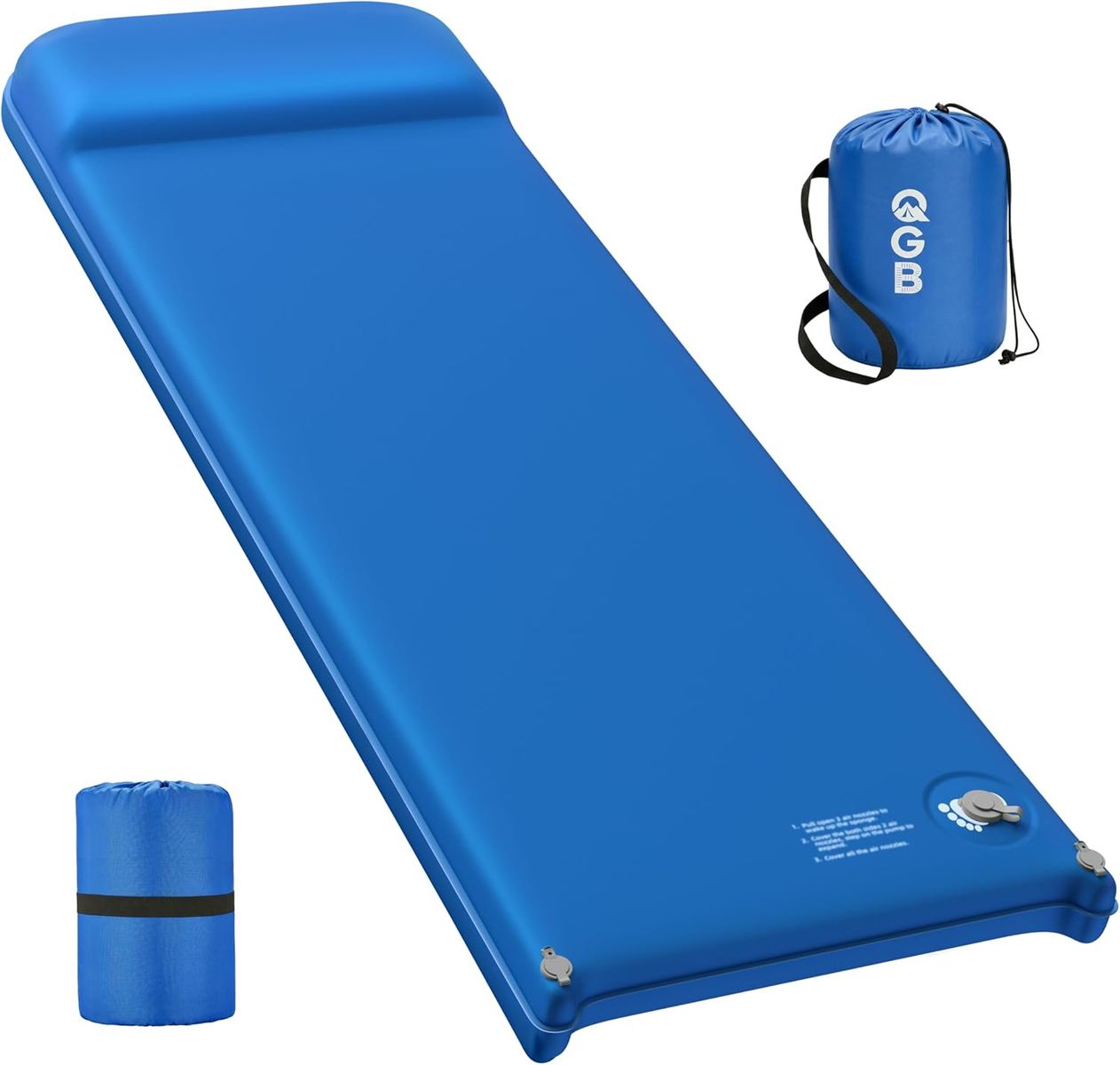 NEW Memory Foam Camping Sleeping Pad, Foldable and Portable Self-Inflating Camping Mattress Pad, 9.5 R-Value Insulated