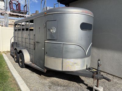 Livestock Trailer - Used, Gray, Bumper Pull