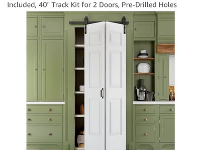New 36" × 84" Paintable Bifold Barn Door