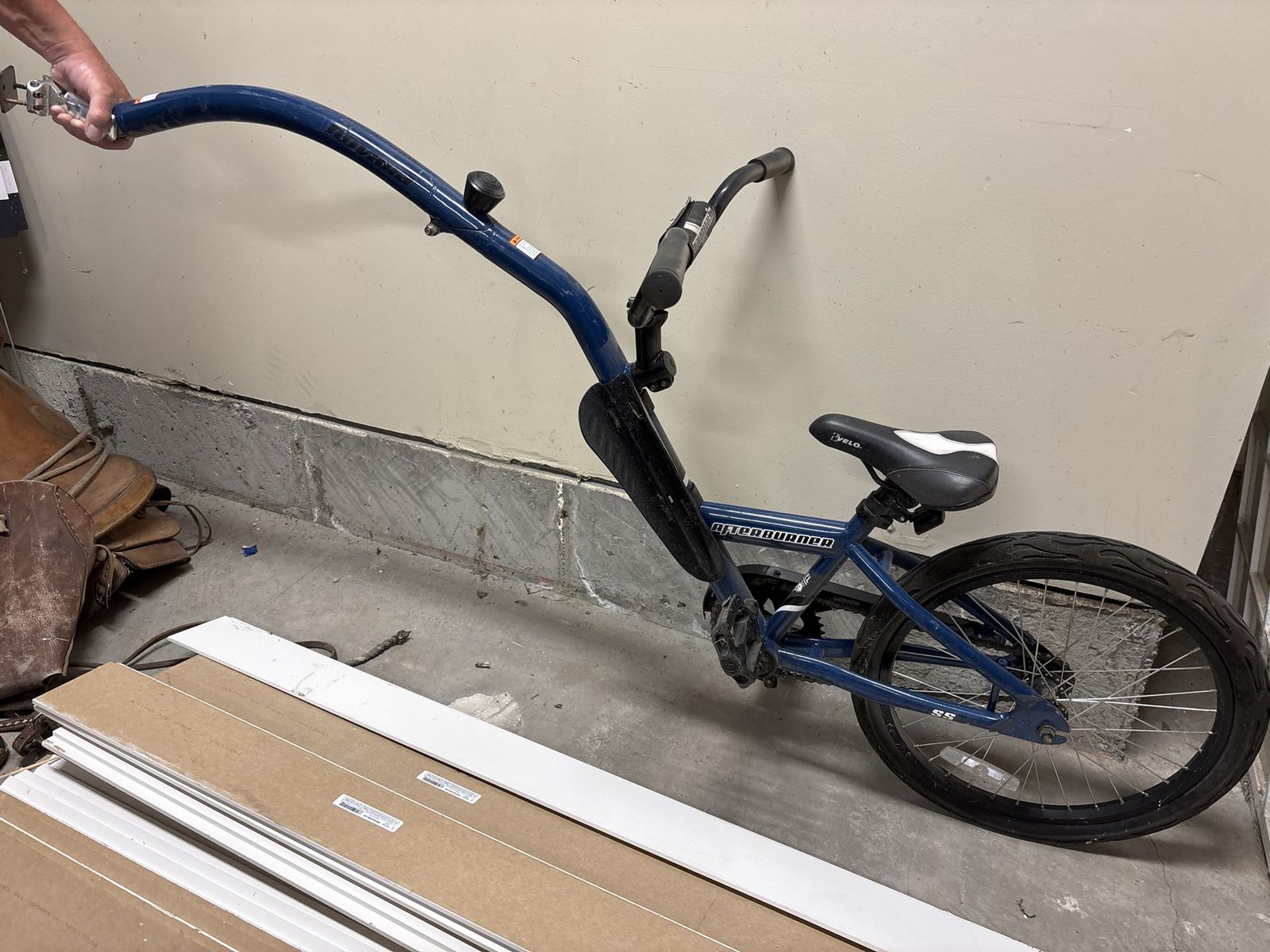 Afterburner Trailor Bike - Blue, Single Speed Children's Bicycle Attachment