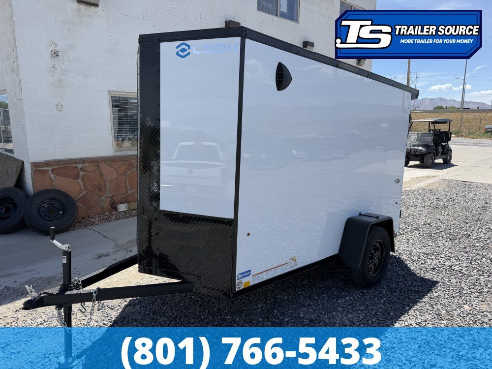 5x10 Look ST DLX Enclosed Cargo Trailer - 6'0" Interior - 3.5K GVWR - .080 PolyCor, Black Out Package, Rear Spoiler w/ Load