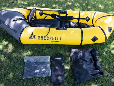 Kokopelli Nirvana Self-Bailing Packraft w/ TiZip — Yellow, Excellent Condition + Extras