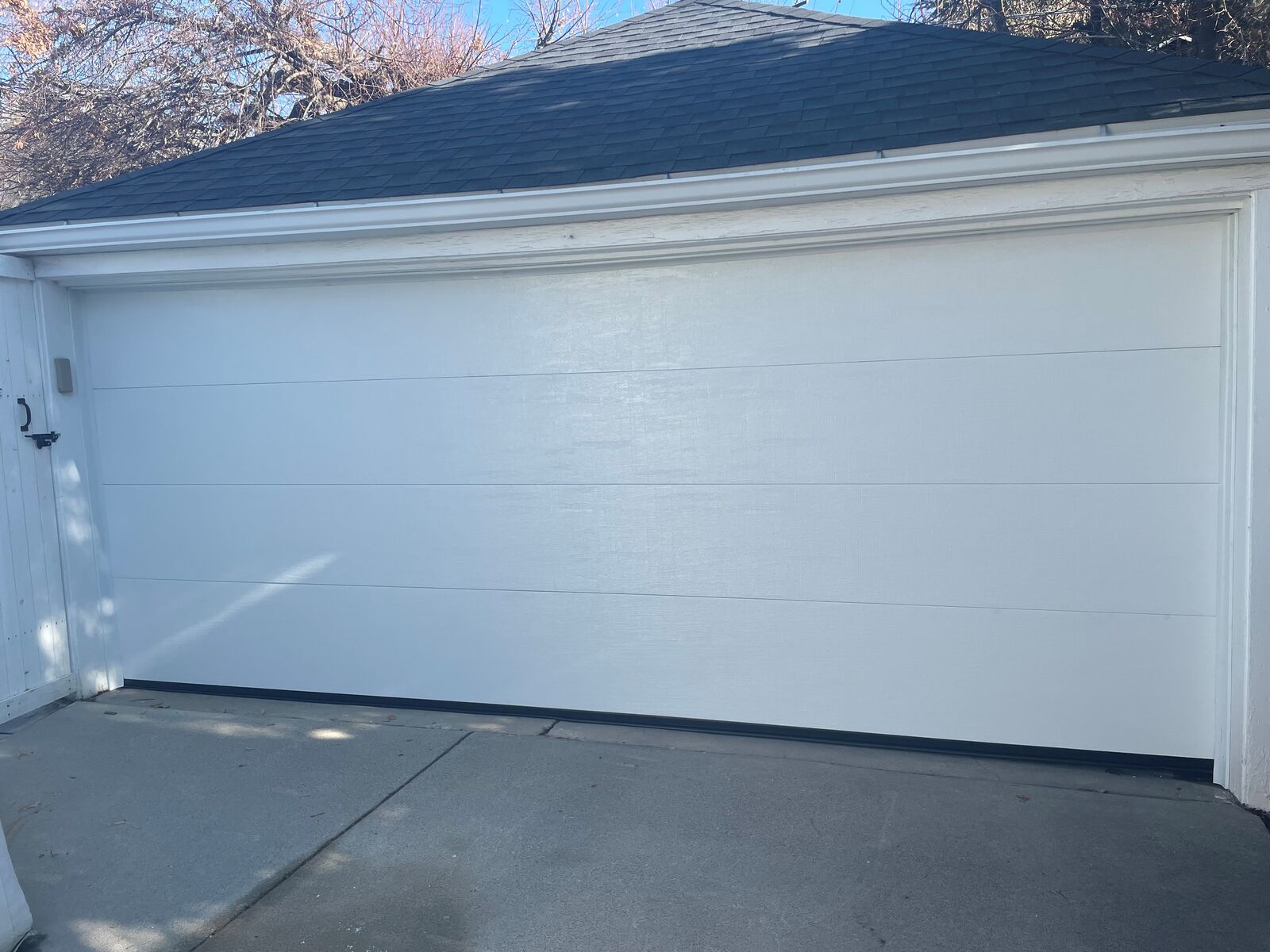 8'x7'3 GRAY flush panel insulated door