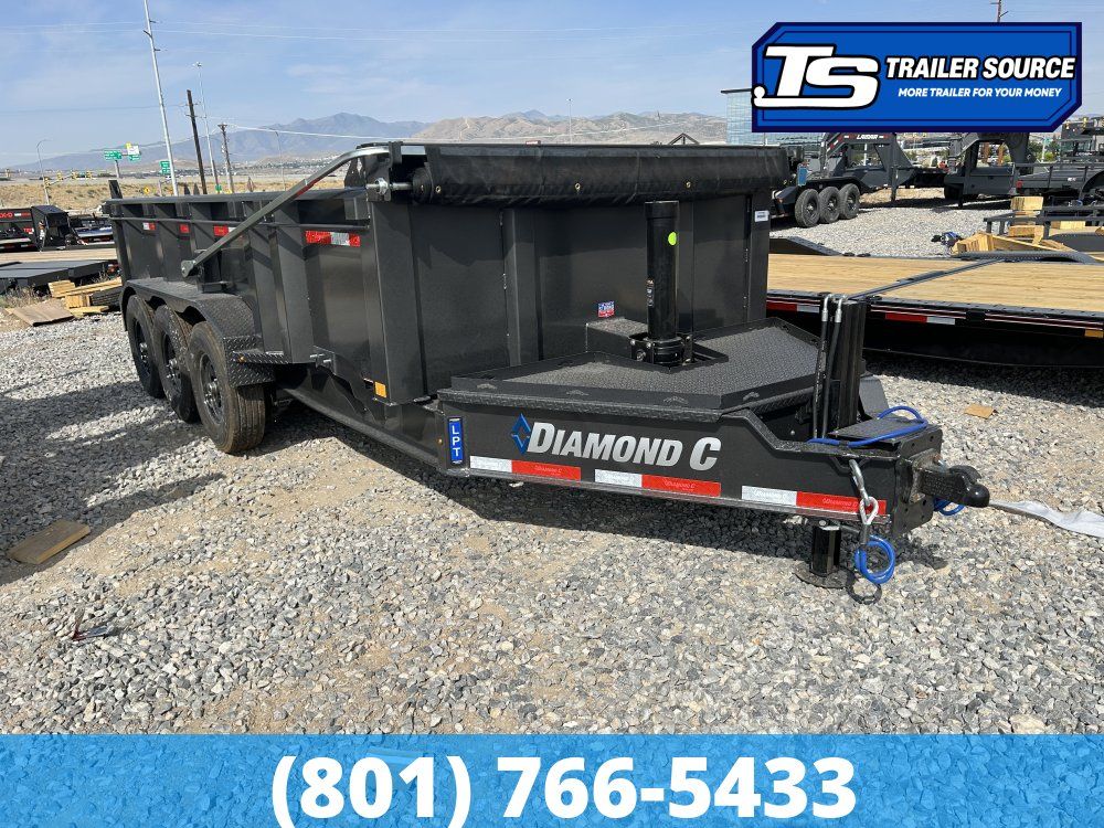 7x16 Diamond C LPT 307 Pacesetter Pkg Dump Trailer - 32" Sides - 24K GVWR - 7 Gauge Floor and Walls, ABS Brakes