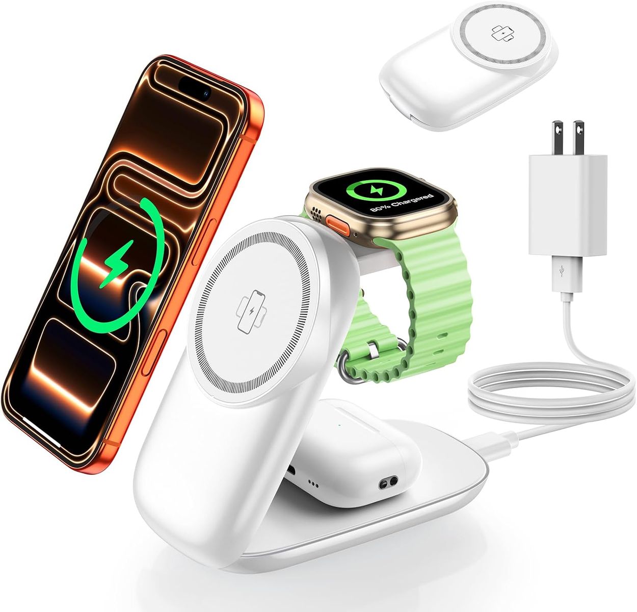 *New* 3-in-1 Foldable Magnetic Wireless Charging Station