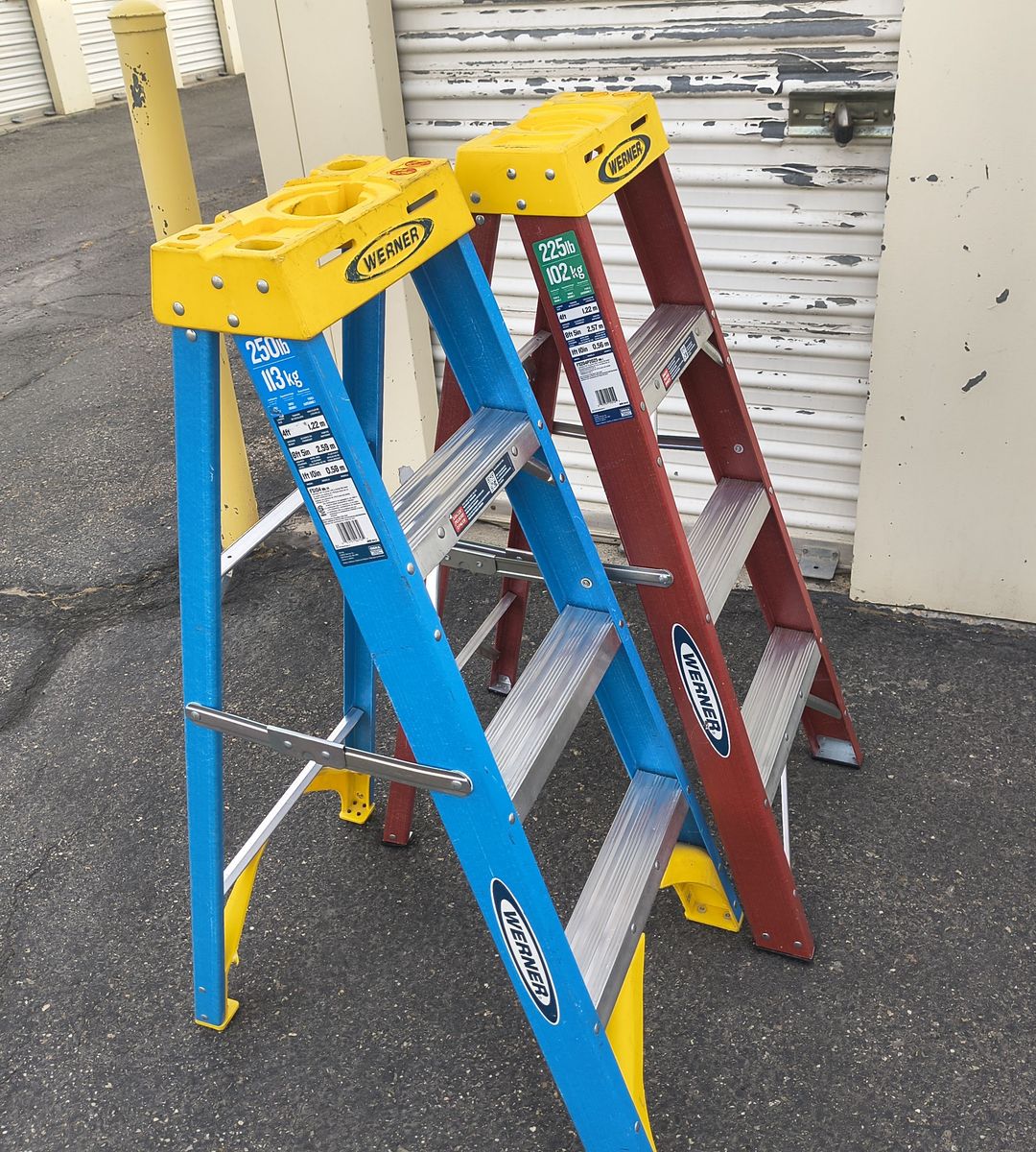 Like New Werner 4 ft Fiberglass Step Ladders