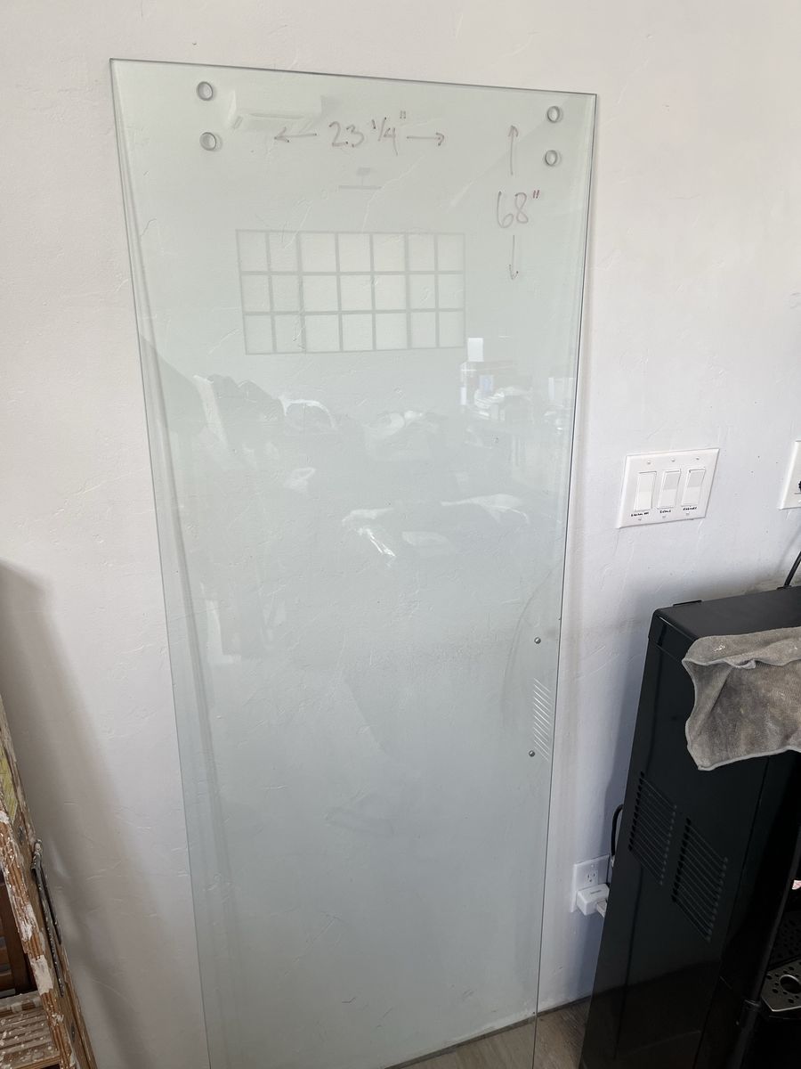 Glass Shower Panel 27.25" x 68” for Door or Wall
