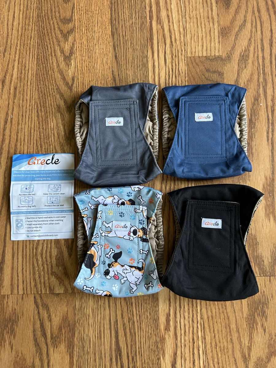 Set of 5 dog diaper belly bands small new