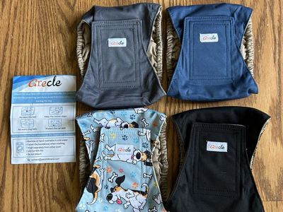 Set of 5 dog diaper belly bands small new