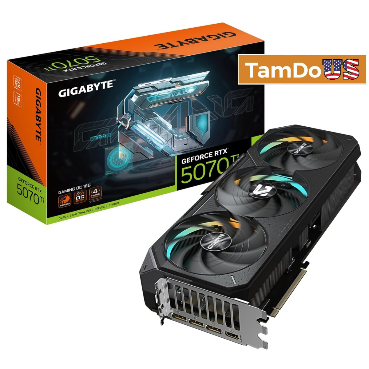 GIGABYTE GeForce RTX 5070 Ti Gaming OC 16G Graphics Card, 16GB 256-bit GDDR7
