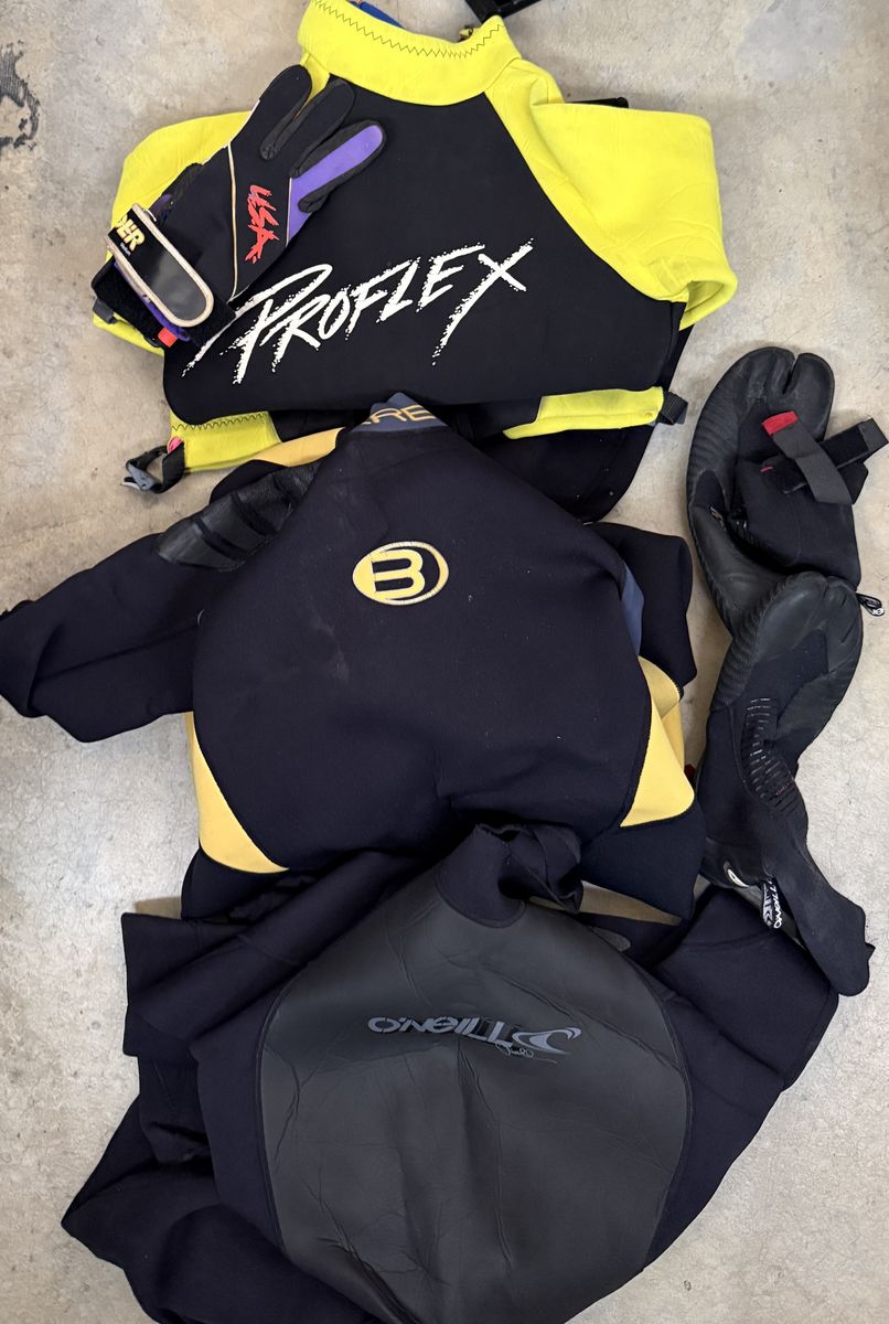 Lot of used Wetsuits Gloves and Booties