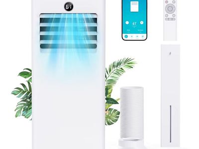 Portable Air Conditioners, 8000 BTU Quiet Air Conditioner with WiFi/App Control, 24H Timer, Dehumidifier, Fan, Cooling, Sleep Mo