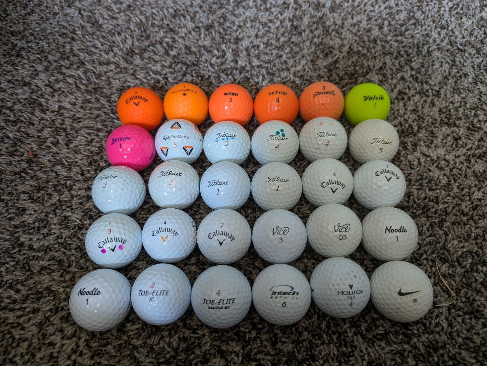 30 golf balls (various brands) #3