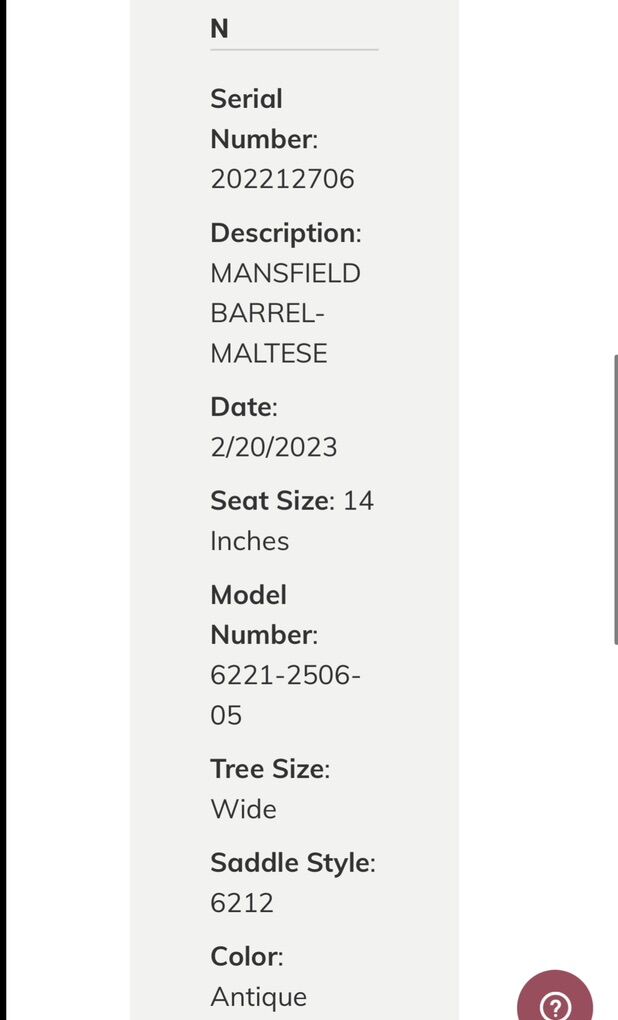 15in Circle Y Barrel Saddle