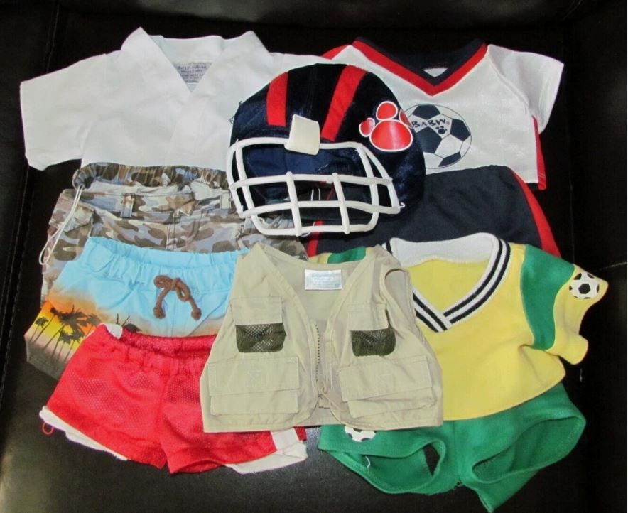 Build a Bear Lot of 10 Sports Clothing Pieces: Soccer Football etc L@@K