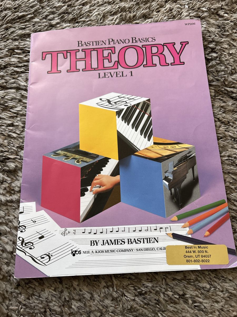 Bastien Piano Basics Theory Level 1 Sheet Music Book by James Bastien WP206