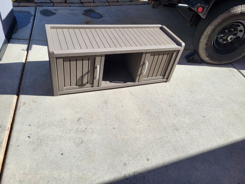 Indoor/Outdoor  Resin Shoe Storage Cabinet* Beige