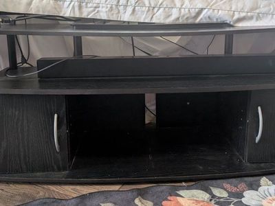 Black TV stand