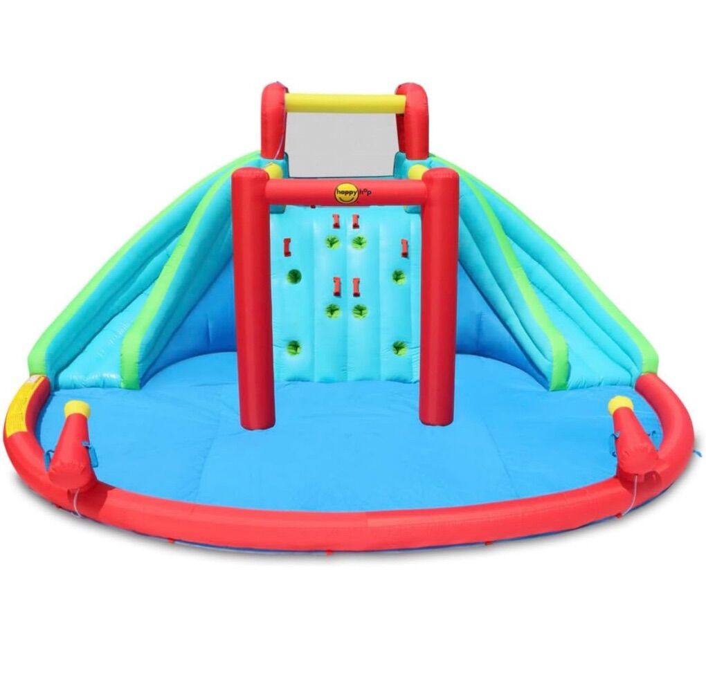 Inflatable Waterfall Aqua Park with Pool and Slide