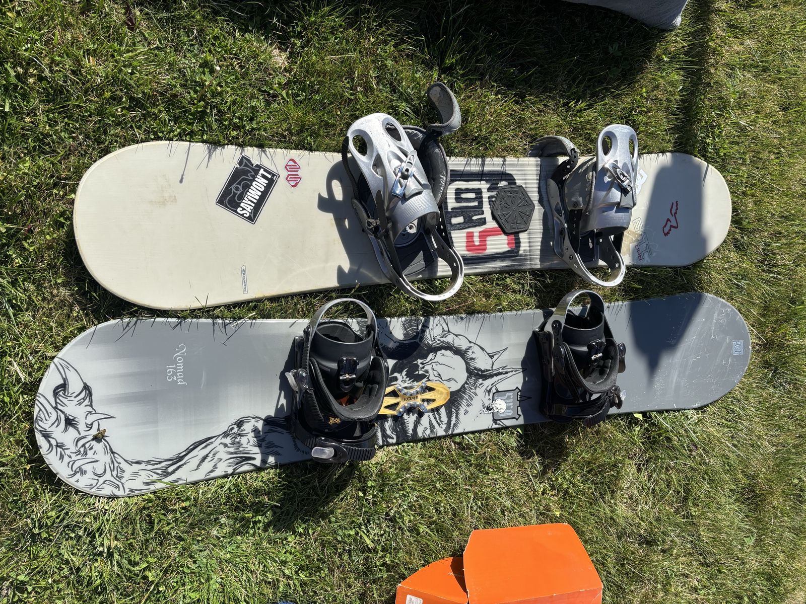 Snowboards with bindings