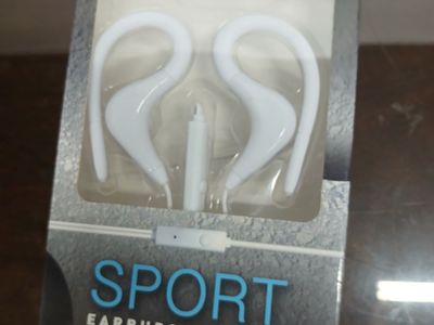 MobilEssentials Sport High Performance Earbuds with Mic - White