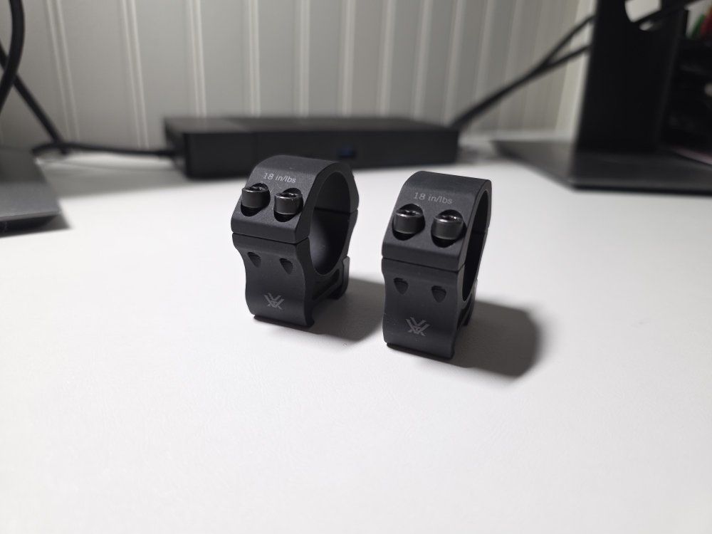 Vortex Pro Series Rifle Scope Rings Pair Black Matte Finish
