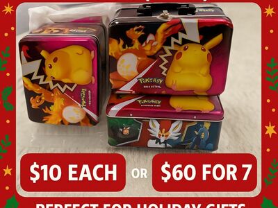 PokΓ©mon TCG Metal Collector Tins (EMPTY) β