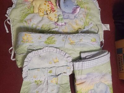 Baby comforter and matching diaper holder