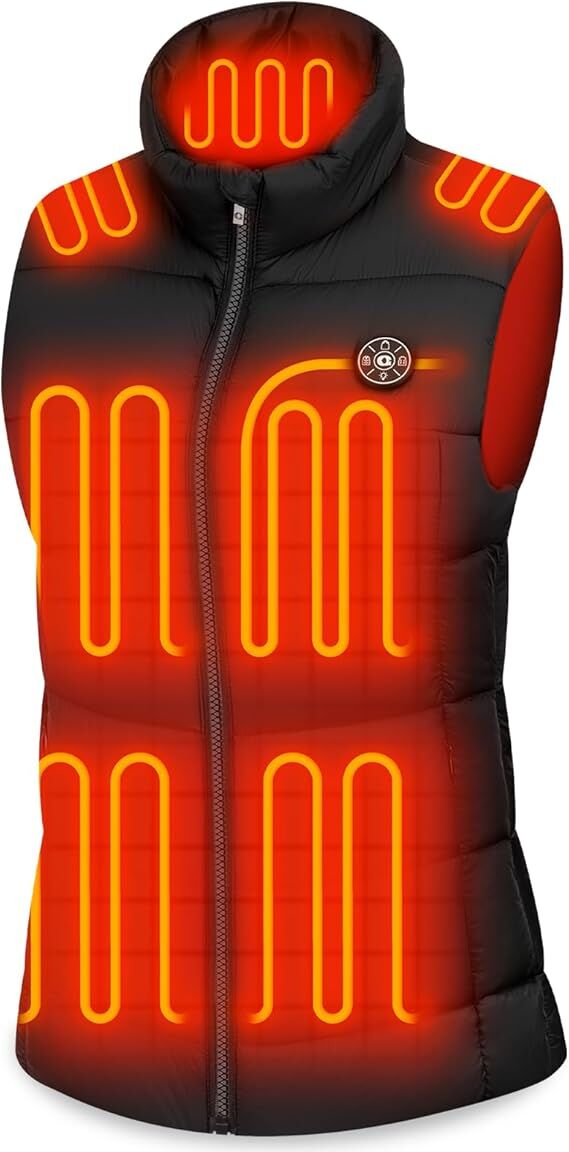 NEW Heated Vest for Women with 16000mAh 7.4v Battery Pack Included, Light Weight 15 Heating Zone M