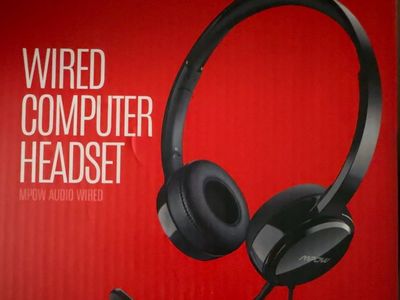 MPOW Wired Computer Headset with Microphone (USB & 3.5mm) – like new