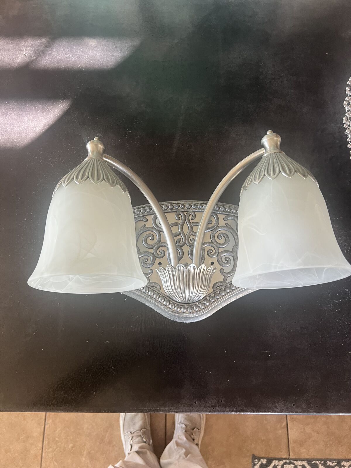 brushed nickel light fixture