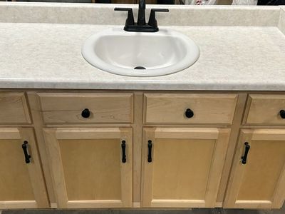 54" Maple Bathroom Vanity with Countertop, Sink and Faucet