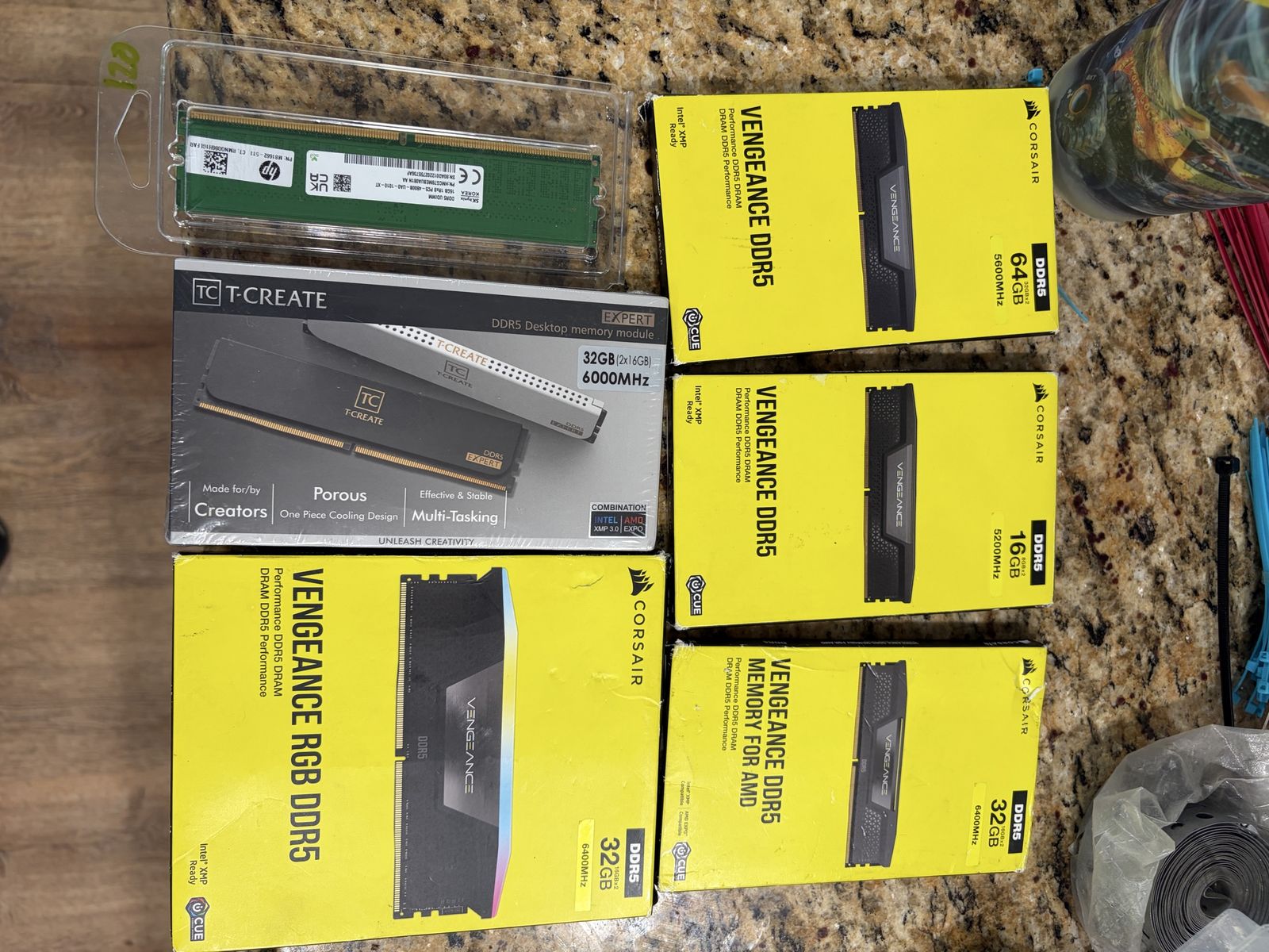 Corsair Vengeance DDR5 RAM - 16GB 5200MHz, 32GB 6400MHz RGB, 64GB 5600MHz, TeamGroup T-Create Expert 32GB 6000MHz