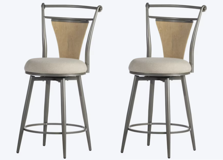 Set of 2 Upholstered Barstools