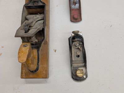 3 Antique Wood and Metal Hand Planers Including Bailey