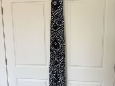 Navy & White Bandana Print Halter Maxi Dress - Size S/M