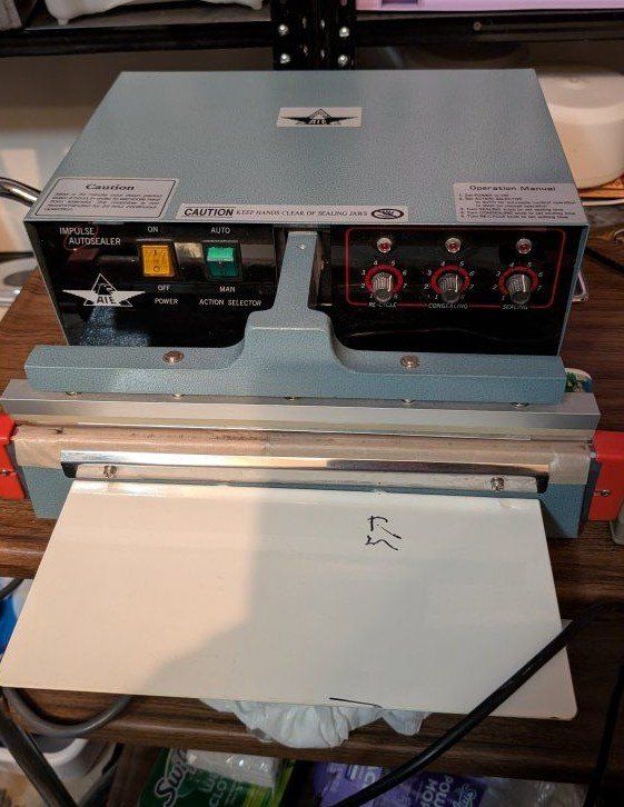 AIE 14 in. Automatic Impulse Sealer with foot pedal