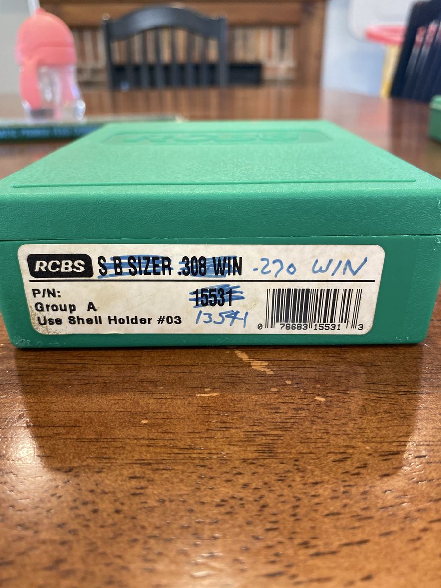RCBS SB Die set- .270 WIN, Group A, Shell Holder #03