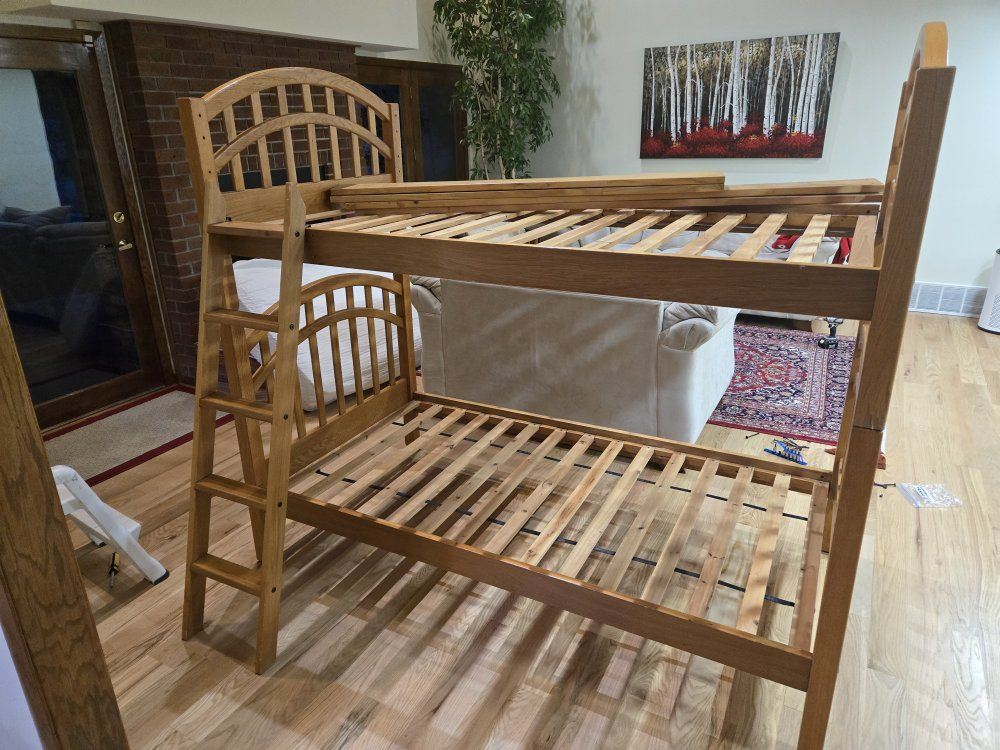 solid hardwood bunk bed