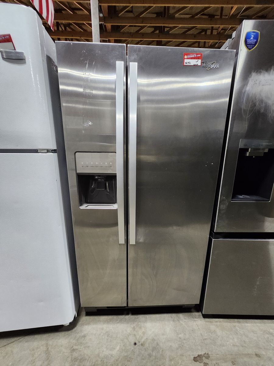 LOW PRICE GUARANTEED! WHIRLPOOL STAINLESS STEEL SIDE BY SIDE FRIDGE