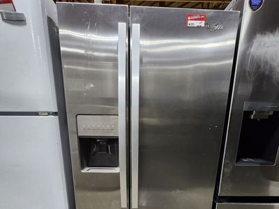LOW PRICE GUARANTEED! WHIRLPOOL STAINLESS STEEL SIDE BY SIDE FRIDGE