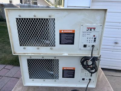 JET AFS-1000B Air Filtration System for Shop, 1/5 HP, 120V, Time Settings, 2 Units