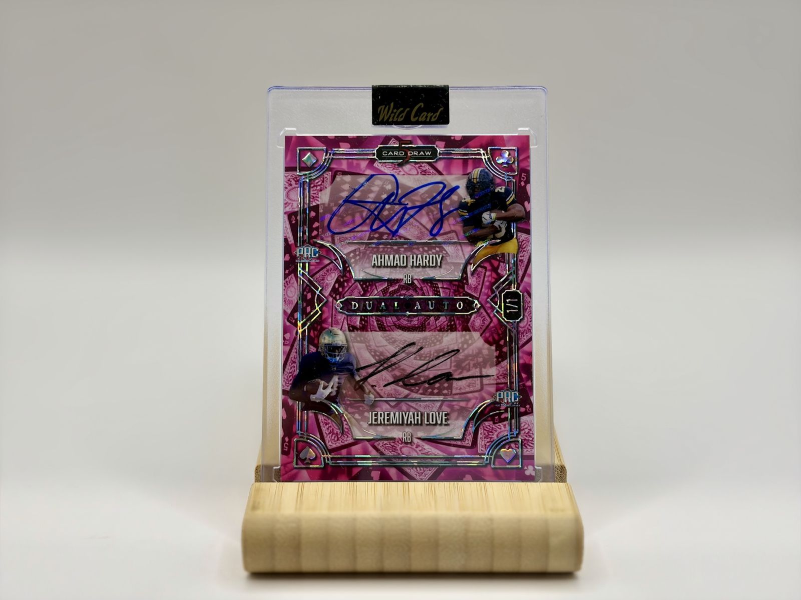 2024 Wild Card 5 Dual Auto Jeremiyah Love 1/1 Pink