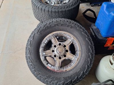 Falken Wildpeak A/T3W All-Terrain Tires & Chrome Wheels 265/70R17 (Set of 4)