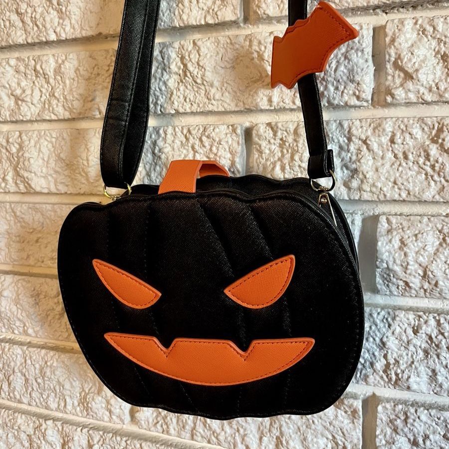 Spooky pumpkin crossbody bag purse