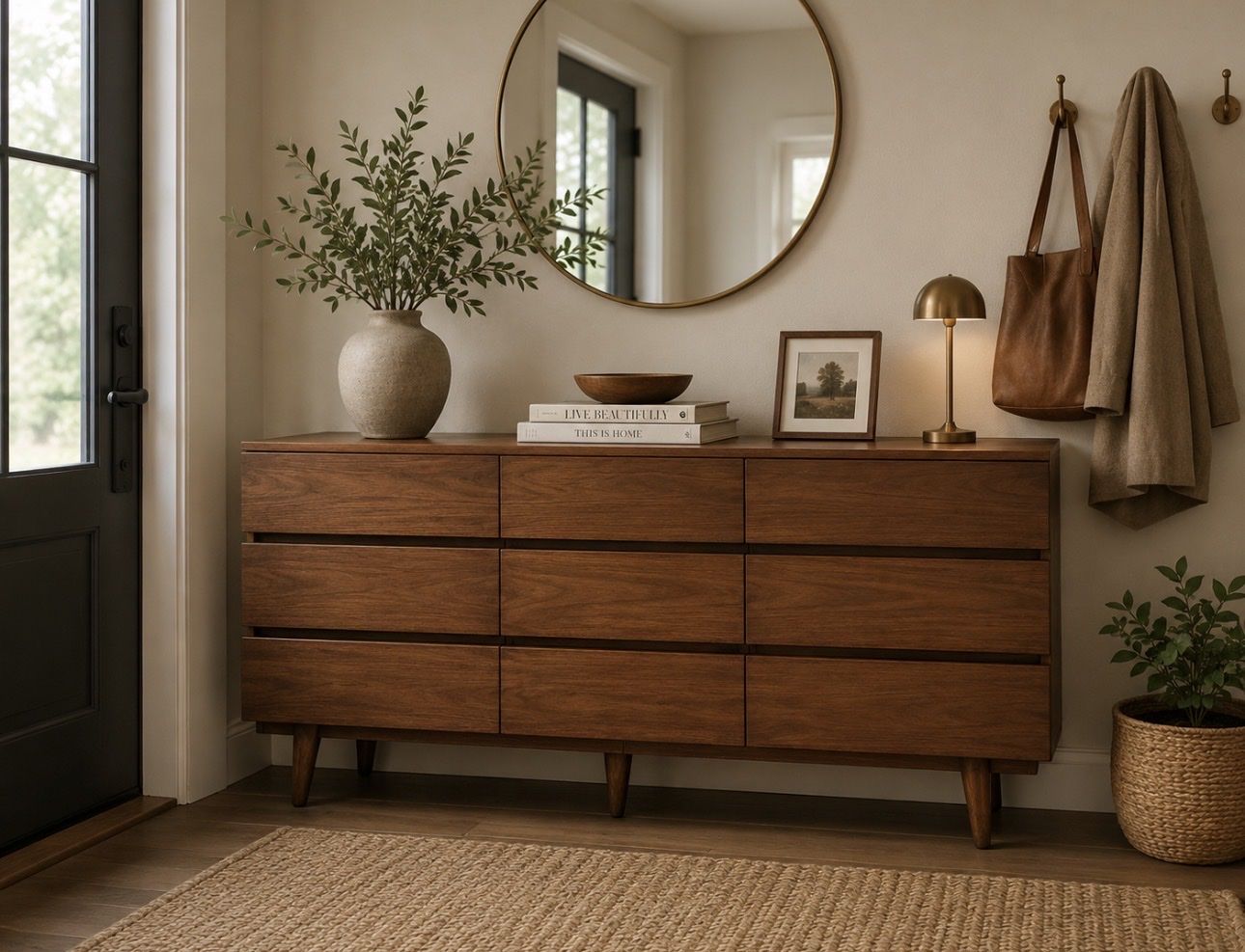 American of Martinsville Mid-Century Modern Walnut Dresser – 9 Drawers